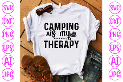 Camping Is My Therapy SVG Cut File SVG Syaman 