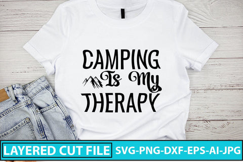 CAMPING IS MY THERAPY SVG Cut File SVG Syaman 