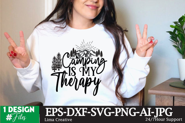Camping Is My Therapy SVG Cute File SVG Insomnia Std 