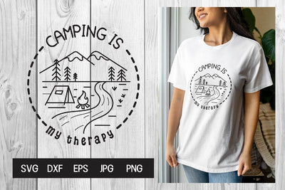 Camping is my therapy svg, dxf, eps, png, jpg SVG dadan_pm 