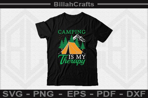 Camping Is My Therapy SVG File SVG BillahCrafts 