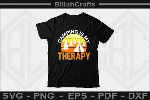 Camping Is My Therapy SVG File SVG BillahCrafts 