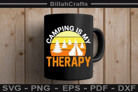 Camping Is My Therapy SVG File SVG BillahCrafts 