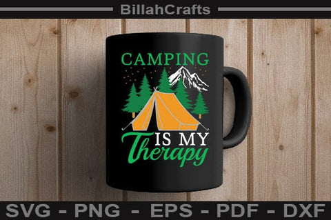 Camping Is My Therapy SVG File SVG BillahCrafts 