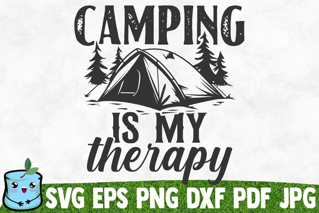 Camping Is My Therapy SVG MintyMarshmallows 