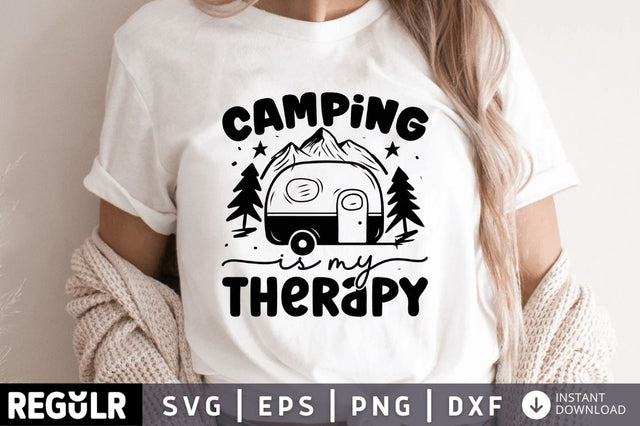 Camping is my therapy SVG SVG Regulrcrative 