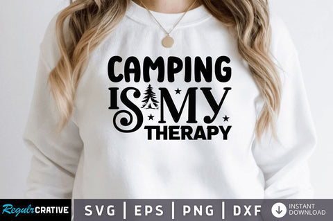 Camping is my therapy SVG SVG Regulrcrative 