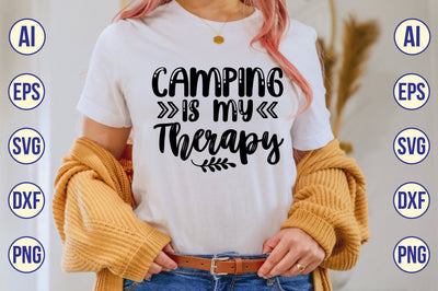 Camping is My Therapy svg SVG shah alam 
