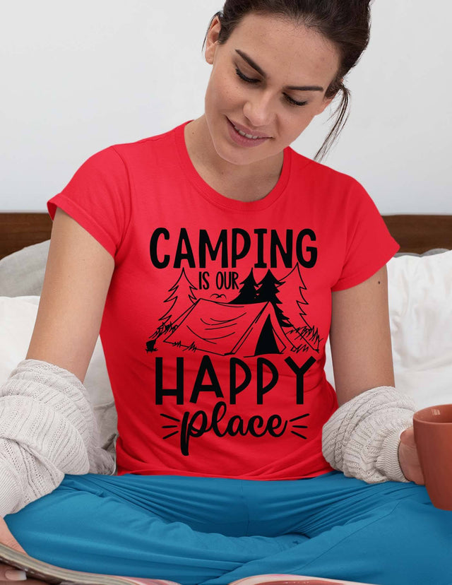 Camping is our happy place svg, Happy camping t shirt, camper svg, adventure svg SVG Isabella Machell 