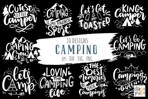 Camping Lettering Quotes Bundle SVG dapiyupi store 