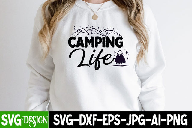 Camping Life SVG Cut File, Camping Life SVG Design, Camping SVG Design, Happy Camping SVG ,Camper SVG Design, Adventure SVG Design SVG BlackCatsMedia 