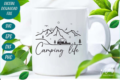 Camping life svg, happy camper t shirt, camping cricut, cut files, adventure t shirt SVG Isabella Machell 