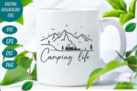 Camping life svg, happy camper t shirt, camping cricut, cut files, adventure t shirt SVG Isabella Machell 