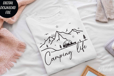 Camping life svg, happy camper t shirt, camping cricut, cut files, adventure t shirt SVG Isabella Machell 