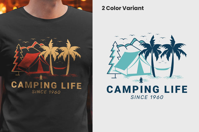Camping Life SVG T-shirt Design SVG futivesvg 