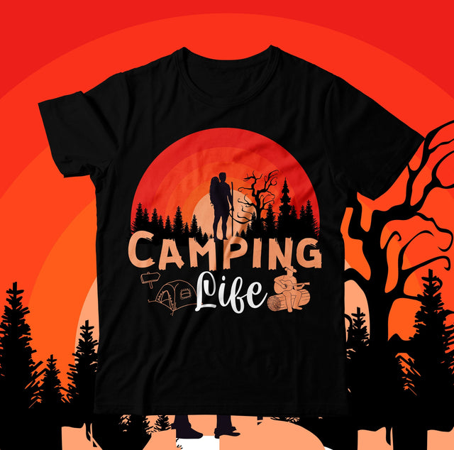 Camping Life T-Shirt Design , Camping Life SVG Cut File SVG BlackCatsMedia 