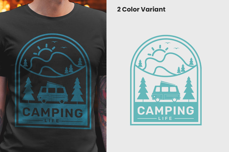Camping Life T-shirt Design SVG futivesvg 