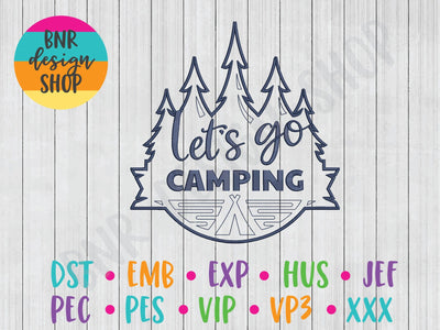 Camping Machine Embroidery Design Embroidery/Applique BNRDesignShop 