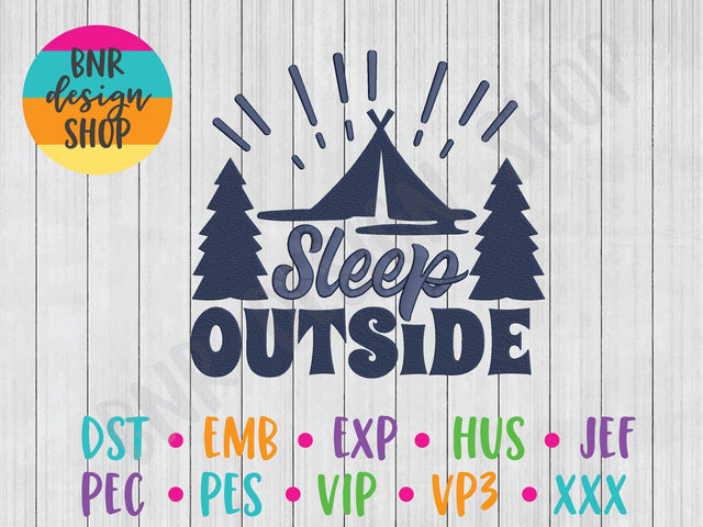 Camping Machine Embroidery Design Embroidery/Applique BNRDesignShop 