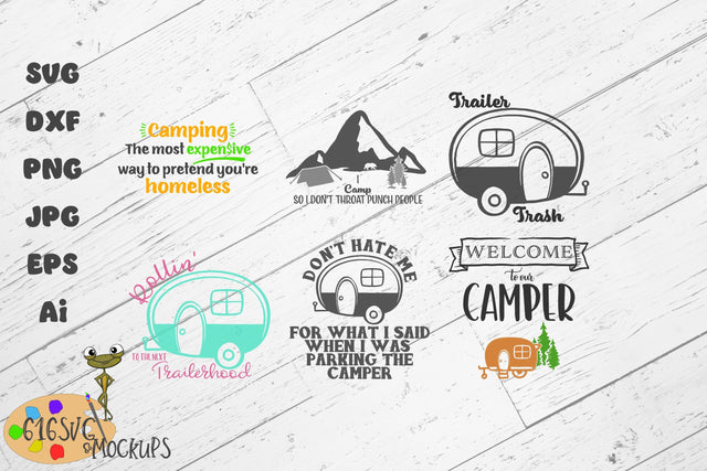 Camping Mini Bundle with 6 Designs Vol.1 SVG 616SVG 