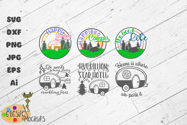 Camping Mini Bundle with 6 Designs Vol.2 SVG 616SVG 
