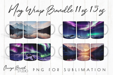 Camping Mug Wrap Bundle Sublimation Design PNG Sublimation OrangeBrushStudio 