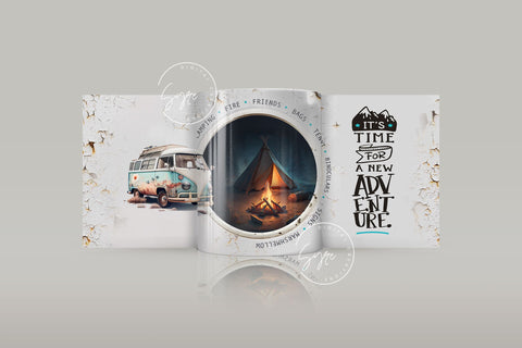 Camping Mug Wrap Design, Camp Fire Mug Wrap Png, Adventure Mug, Camper Mug, Camping Affirmations, 11 & 15 Oz Mug Cricut Press Sublimation Sublimation Syre Digital Creations 
