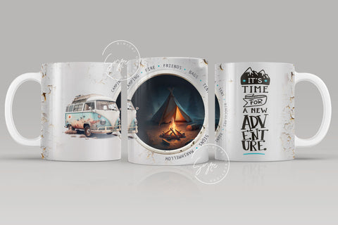 Camping Mug Wrap Design, Camp Fire Mug Wrap Png, Adventure Mug, Camper Mug, Camping Affirmations, 11 & 15 Oz Mug Cricut Press Sublimation Sublimation Syre Digital Creations 