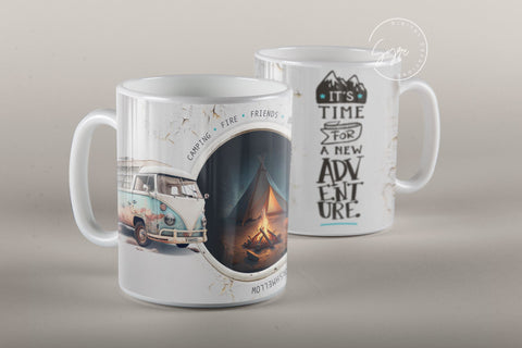 Camping Mug Wrap Design, Camp Fire Mug Wrap Png, Adventure Mug, Camper Mug, Camping Affirmations, 11 & 15 Oz Mug Cricut Press Sublimation Sublimation Syre Digital Creations 