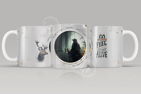 Camping Mug Wrap Design, Deer Mug, Hunting Mug Wrap Png, Adventure Mug, Camping Affirmation, 11 & 15 Oz Mug Cricut Press Sublimation Sublimation Syre Digital Creations 