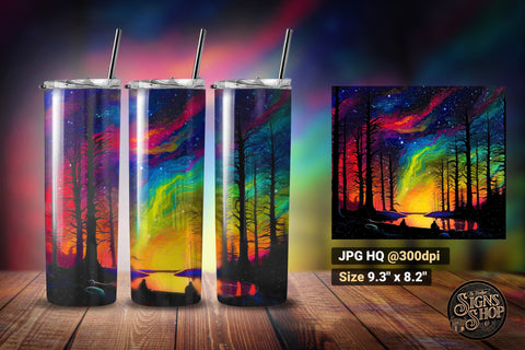 Camping Night Sky Vol 2 | Tumbler Wrap Sublimation The Vintage Signs Shop 