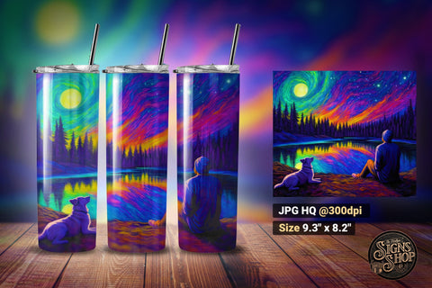 Camping Night Sky Vol 2 | Tumbler Wrap Sublimation The Vintage Signs Shop 