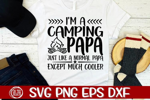 Camping Papa - Way Cooler - SVG PNE EPS DXF SVG On the Beach Boutique 