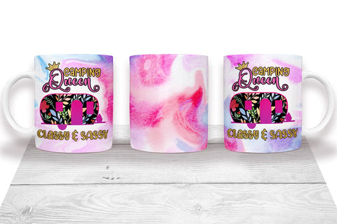 Camping Queen I Camping Mug Sublimation I Outdoor Mug Wrap Sublimation Happy Printables Club 