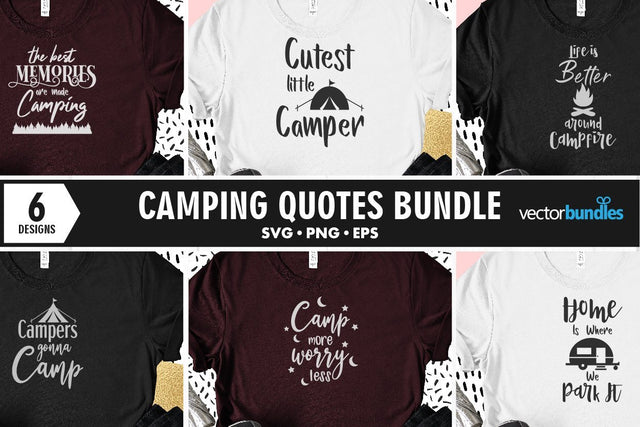 Camping quote bundle svg SVG vectorbundles 