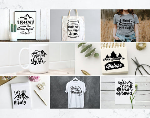 Camping quotes bundle,hiking,fishing svg,caravan,mountain SVG Redearth and gumtrees 