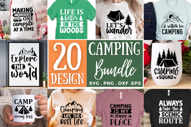 Camping quotes SVG Bundle SVG Regulrcrative 