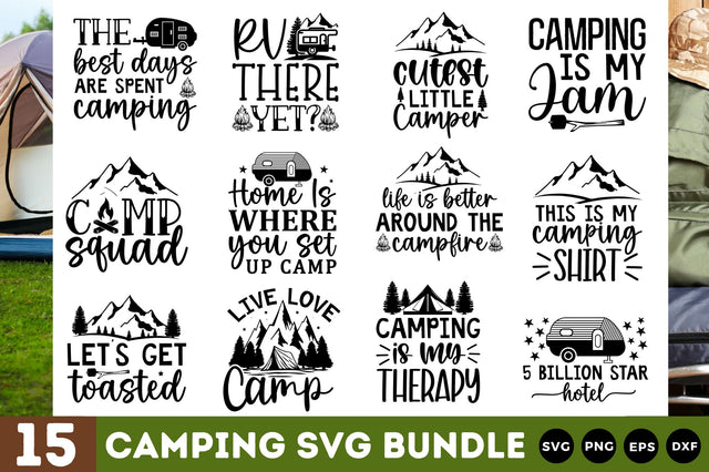 Camping quotes svg bundle SVG Regulrcrative 