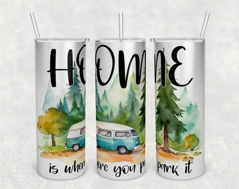 Camping Quotes Tumbler Wraps Bundle, 20 Oz Skinny Tumbler Camper Sublimation Designs, Seamless Camping PNG, 5 Designs Sublimation HappyDesignStudio 