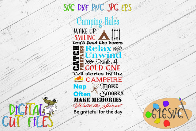Camping Rules SVG 616SVG 