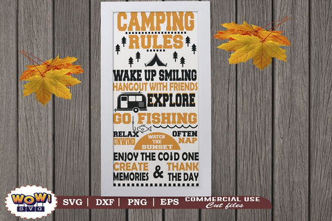 Camping rules svg,Camping svg, RV svg, Png, Dxf SVG Wowsvgstudio 
