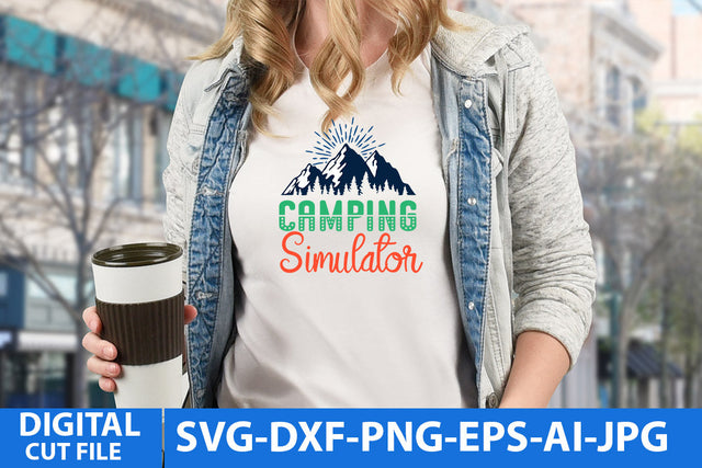 Camping Simulator SVG Design ,Camping Simulator SVG Cut File SVG BlackCatsMedia 
