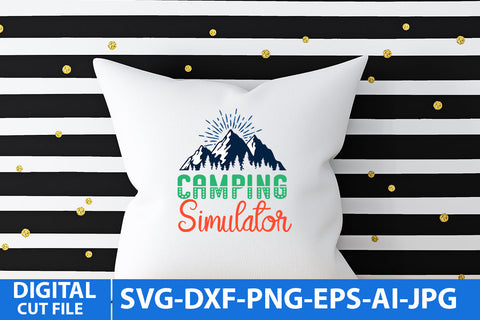 Camping Simulator SVG Design ,Camping Simulator SVG Cut File SVG BlackCatsMedia 