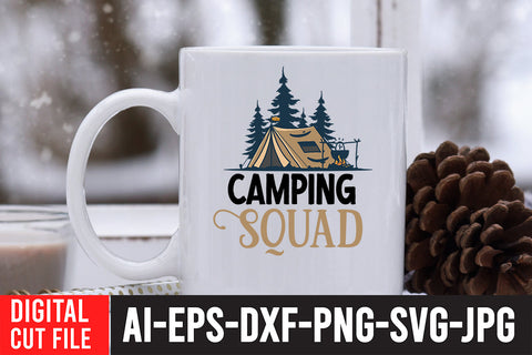 Camping Squad SVG Cut File SVG BlackCatsMedia 