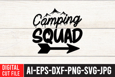 Camping Squad SVG Cut File SVG BlackCatsMedia 