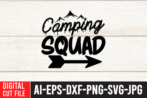 Camping Squad SVG Cut File SVG BlackCatsMedia 