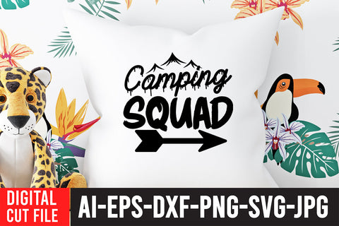 Camping Squad SVG Cut File SVG BlackCatsMedia 