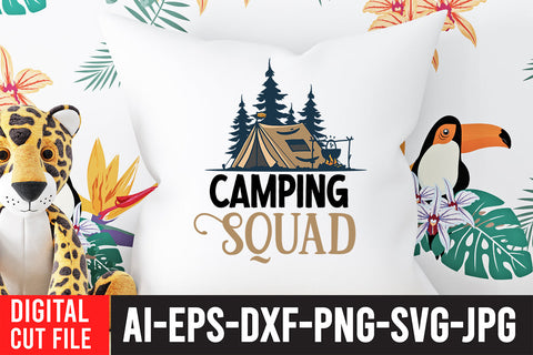 Camping Squad SVG Cut File SVG BlackCatsMedia 