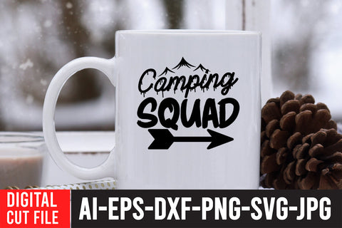 Camping Squad SVG Cut File SVG BlackCatsMedia 