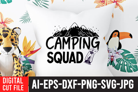 Camping Squad SVG Cut File SVG BlackCatsMedia 
